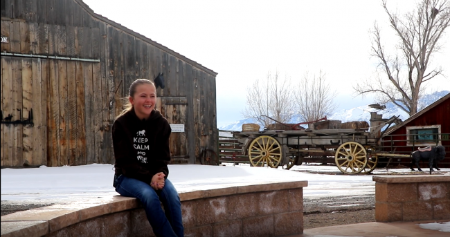 Dusty Cowgirl on a ranch