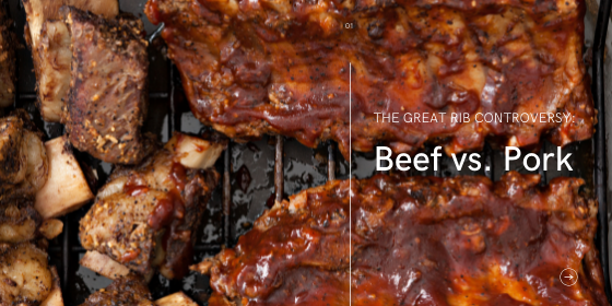 Featured image – beef vs pork ribs the great rib controversy_beef vs pork ribs on a barbecue