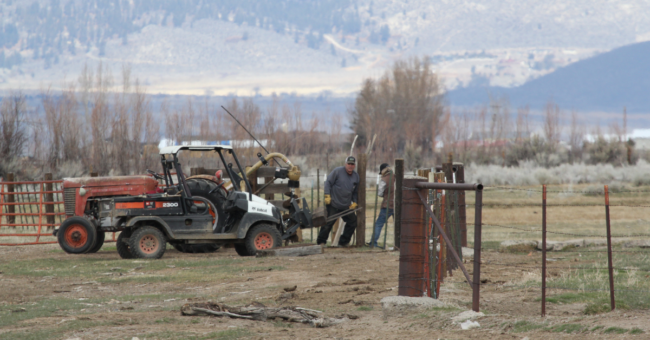 Mike and Karin working their fall chores